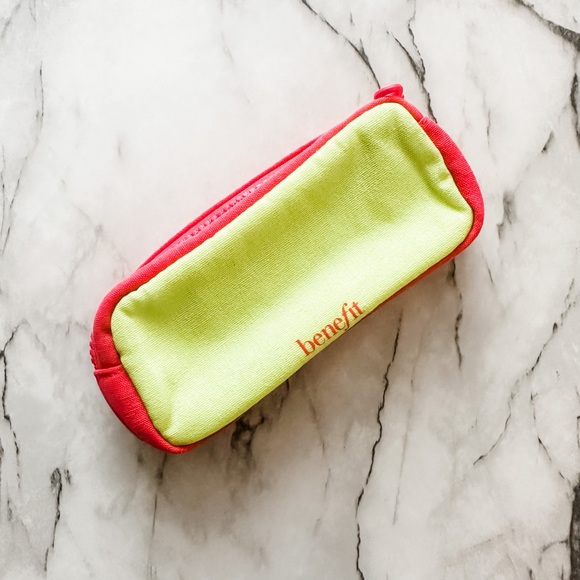 Benefit Cosmetics Let’s Brow Out Neon Cotton Pouch - Picture 2 of 5
